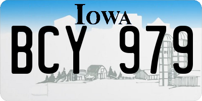 IA license plate BCY979