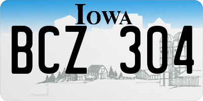 IA license plate BCZ304