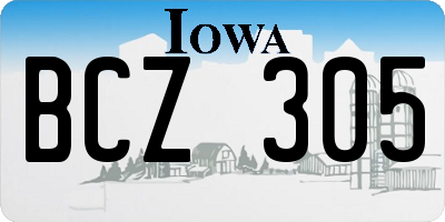 IA license plate BCZ305