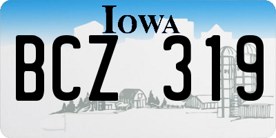 IA license plate BCZ319