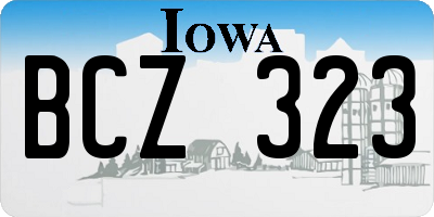 IA license plate BCZ323