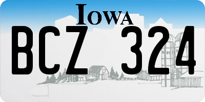 IA license plate BCZ324