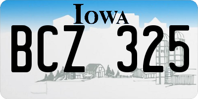 IA license plate BCZ325