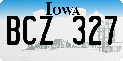 IA license plate BCZ327