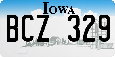 IA license plate BCZ329