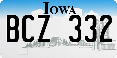 IA license plate BCZ332