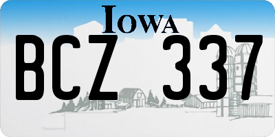 IA license plate BCZ337