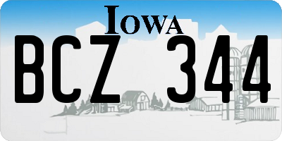 IA license plate BCZ344