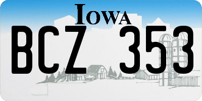 IA license plate BCZ353