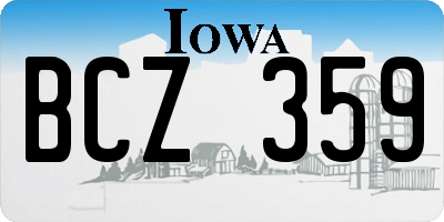 IA license plate BCZ359