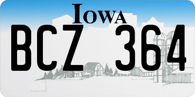 IA license plate BCZ364