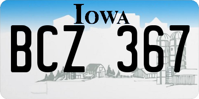 IA license plate BCZ367