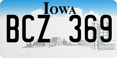 IA license plate BCZ369