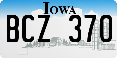 IA license plate BCZ370