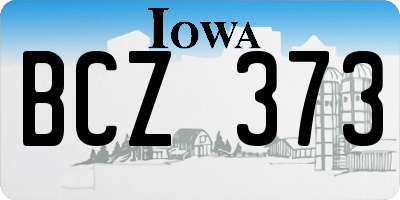 IA license plate BCZ373