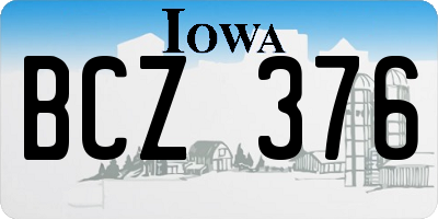 IA license plate BCZ376