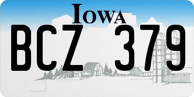 IA license plate BCZ379