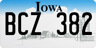 IA license plate BCZ382