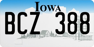 IA license plate BCZ388