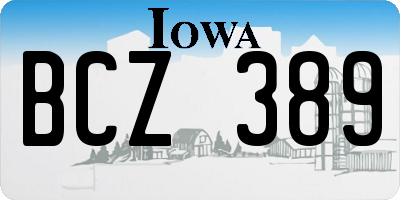 IA license plate BCZ389