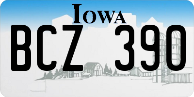 IA license plate BCZ390
