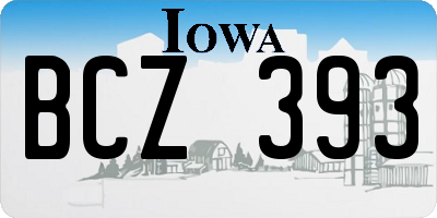 IA license plate BCZ393