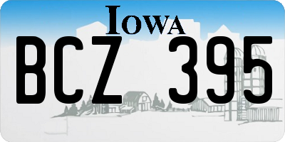 IA license plate BCZ395