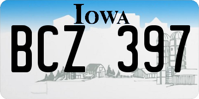 IA license plate BCZ397