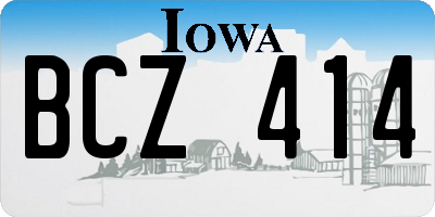 IA license plate BCZ414