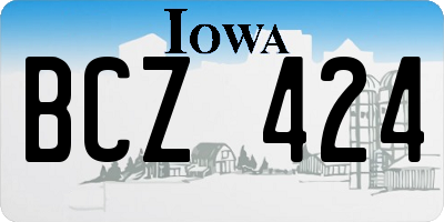 IA license plate BCZ424