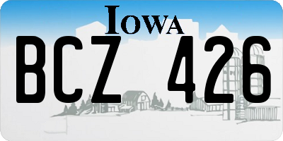 IA license plate BCZ426
