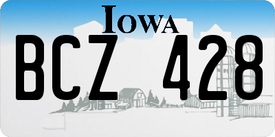 IA license plate BCZ428