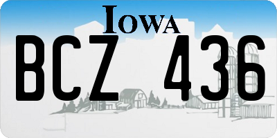 IA license plate BCZ436