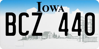 IA license plate BCZ440