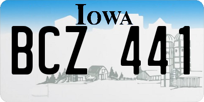IA license plate BCZ441