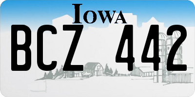 IA license plate BCZ442