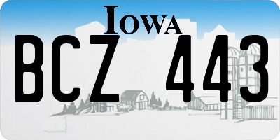 IA license plate BCZ443