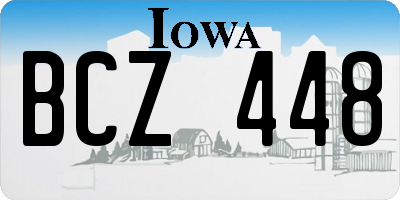 IA license plate BCZ448