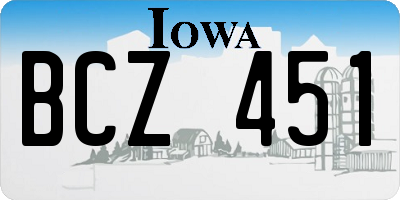 IA license plate BCZ451