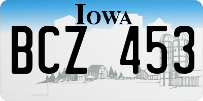 IA license plate BCZ453