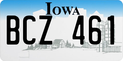 IA license plate BCZ461