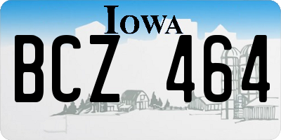 IA license plate BCZ464
