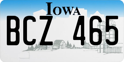 IA license plate BCZ465