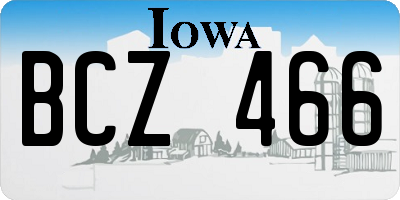 IA license plate BCZ466