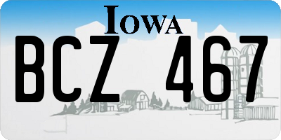 IA license plate BCZ467