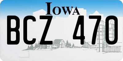 IA license plate BCZ470