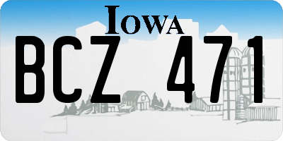 IA license plate BCZ471