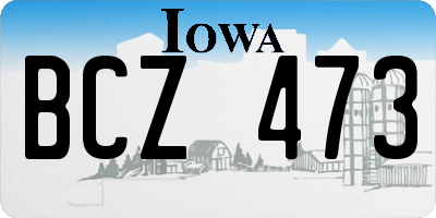 IA license plate BCZ473