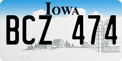 IA license plate BCZ474
