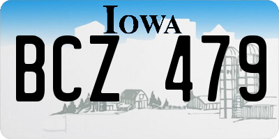 IA license plate BCZ479